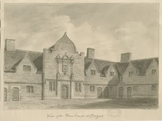 Stafford - Case di carità: disegno a seppia, 1837