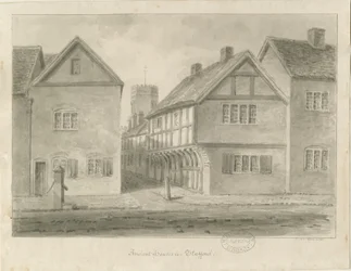 Stafford - Little Church Lane: disegno a seppia