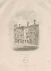 Stafford - Vecchia Banca in Market Square: disegno a seppia