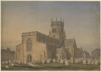 Stafford - Chiesa di Santa Maria: disegno ad acquerello