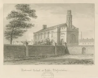 Stoke-upon-Trent - Scuola nazionale: disegno a seppia, 1840