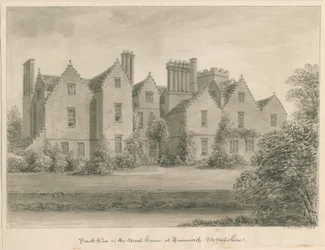 Tamworth - The Moat House: disegno a seppia