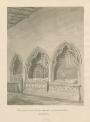 Chiesa di Tamworth - Monumenti: disegno a seppia