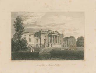 Wiltshire - Stourhead - Mansion: incisione