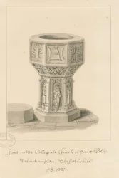 Wolverhampton - Fonte Battesimale nella Chiesa di San Pietro