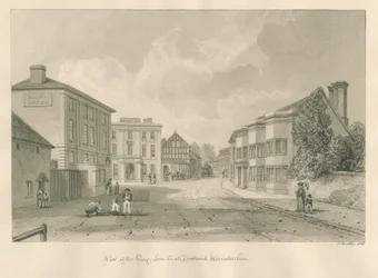 Worcestershire - Droitwich - George Inn: disegno a seppia, 1833