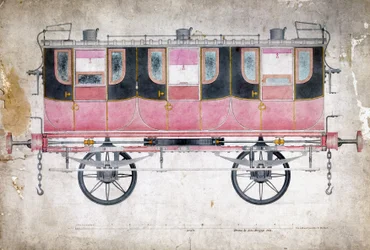 Carrozza di prima classe della Manchester & Leeds Railway, c.1844