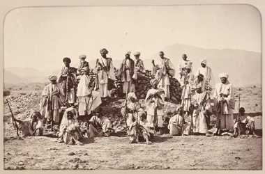 Punto di osservazione Afridi vicino a Jumrood, Khyber e Rotass in lontananza