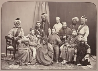 Ufficiali britannici e nativi, 5° Reggimento di Fanteria, Punjab Frontier Force