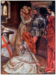 Cristiano armato da Il pellegrinaggio del cristiano da questo mondo a quello che verrà di John Bunyan (1628-1688) Illustrazione di Byam Shaw (1872-1919)