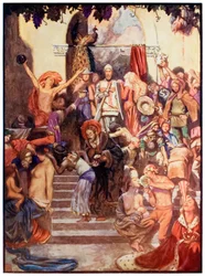 Vanity Fair da Il pellegrinaggio del cristiano da questo mondo a quello che verrà di John Bunyan (1628-1688) Illustrazione di Byam Shaw (1872-1919)