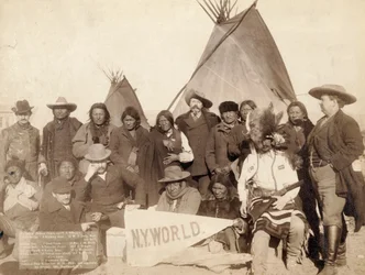 Capi indiani e funzionari statunitensi a Pine Ridge, 1891