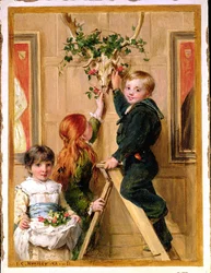 Decorare con agrifoglio, 1881