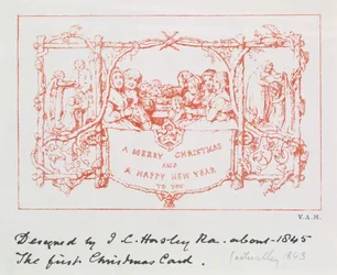 La prima cartolina di Natale, di J.C.Horsley, 1843