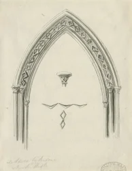 Interno della Cattedrale di Lichfield - Arco nel Corridoio Nord