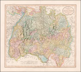 Mappa della Svevia del 1799 di John Cary