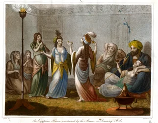 Un harem egiziano allietato dalle almee, ovvero le ragazze danzanti