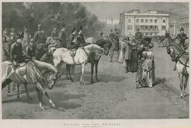 Aspettando la principessa: uno schizzo a Rotton Row, Hyde Park, Londra
