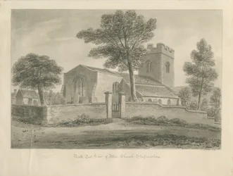 Chiesa di Alton (disegno a seppia, 1841)