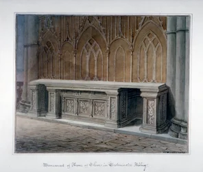 Monumento di Anna di Cleves, Abbazia di Westminster, Londra, 1829