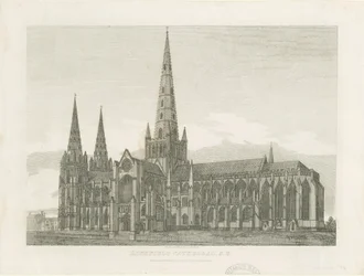 Cattedrale di Lichfield - Vista Sud-Est (incisione)