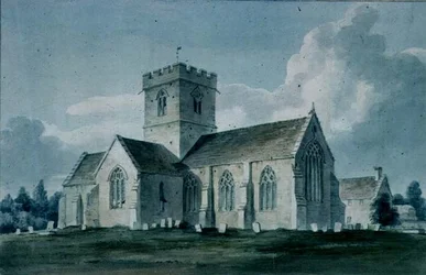 Vista Sud-Est della Chiesa di Dinton, 1805