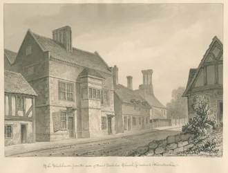 Worcestershire - Droitwich - Ospizio (disegno a seppia)