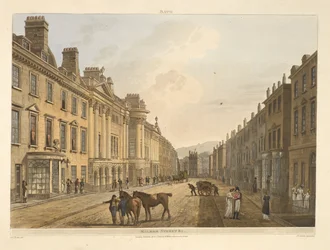 Milsom street. Bath, illustrato da una serie di vedute, dai disegni di J. C. Nattes; con descrizioni per ogni tavola. John Claude Nattes 1806