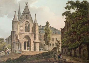Il Collège de Navarre a Parigi, inciso da I. Hill, 1809