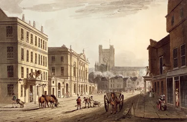 Veduta del Municipio, Mercato e Abbazia, da 