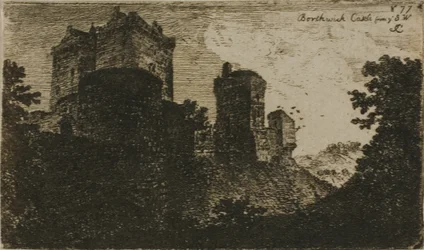 Castello di Borthwick da sud-ovest