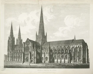 Cattedrale di Lichfield - Vista Sud-Est (incisione)