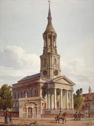 Chiesa di San Leonardo, Shoreditch, Londra, 1811