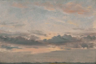 Studio di una nuvola, tramonto