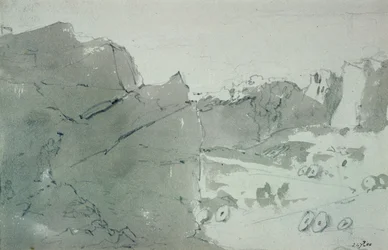 Una cava per macine nel Derbyshire, 1801