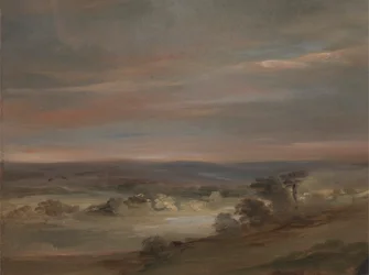 Una vista su Hampstead Heath, mattina presto