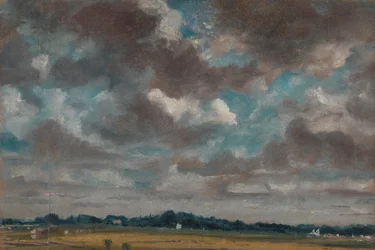 Paesaggio Esteso con Nuvole Grigie