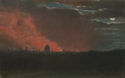 Incendio a Londra, visto da Hampstead