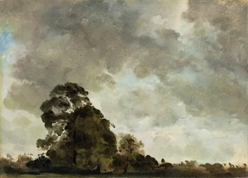 Paesaggio a Hampstead, Albero e nuvole di tempesta, c.1821