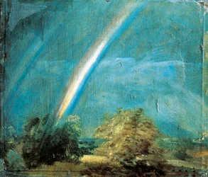 Paesaggio con doppio arcobaleno