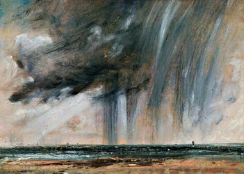 Temporale sul mare, studio di paesaggio marino con nubi di pioggia, ca. 1824-1828, 22,2 x 31 cm