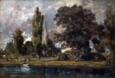 La cattedrale di Salisbury e Leadenhall dal fiume Avon