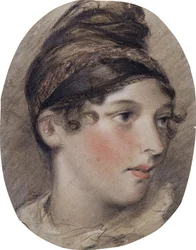 Studio della testa di una signora di profilo, 1808