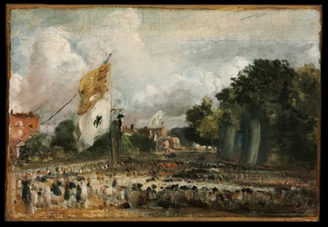 La celebrazione a East Bergholt della pace del 1814 conclusa a Parigi tra la Francia e le potenze alleate