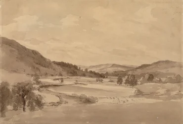 La Valle del Derwent con Chatsworth in Lontananza