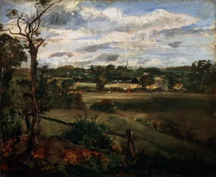 Veduta di Highgate da Hampstead Heath, inizio XIX secolo