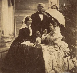 [Contessa Canning con ospiti, Government House, Allahabad]