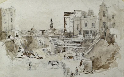 Costruzione della ferrovia Londra-Birmingham, c.1835