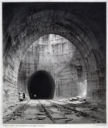Grande pozzo di ventilazione, Tunnel di Kilsby, Northamptonshire, 1838