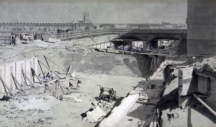 Ponte di Hampstead Road, dal lato di Camden, 16 agosto 1836
